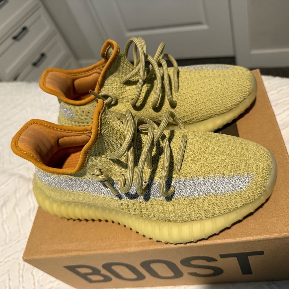 Yeezy Boost Sneakers in Yellow and Gray